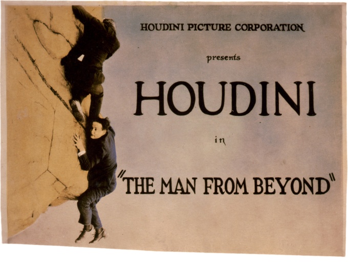 Actually this picture is tilted 90 degrees to make it look dangerous. That's how badly Houdini's tricks work on film. 