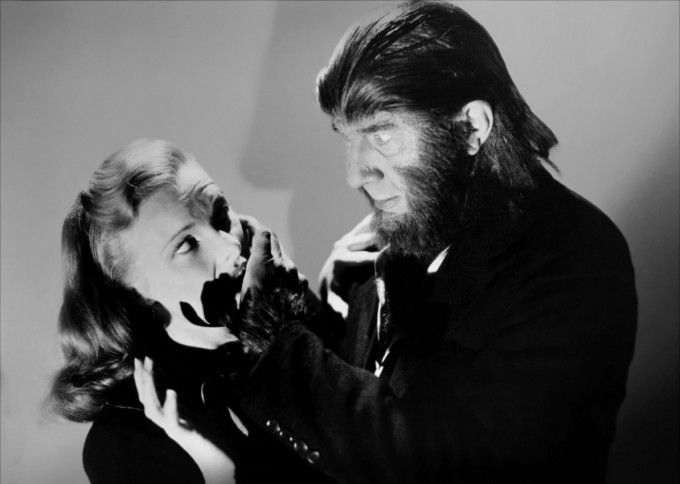 Loiuse Currie and Bela Lugosi in the 1943 cheapo The Ape Man.