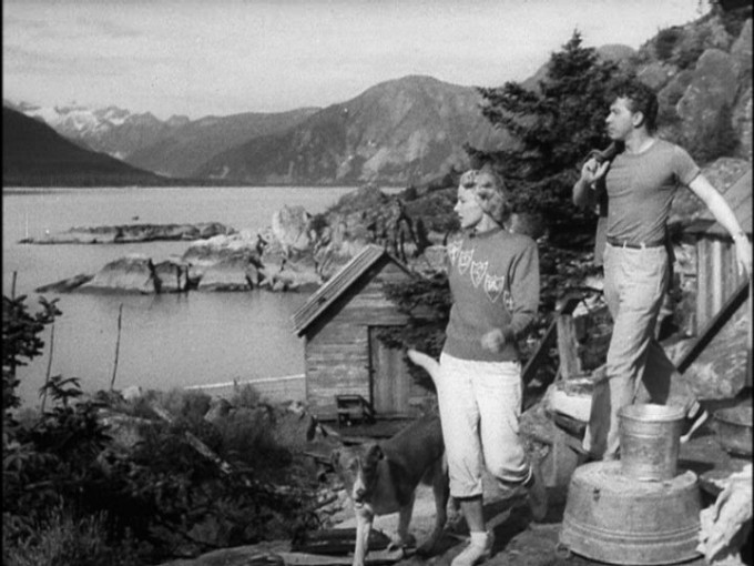 Vee Langley (Pat Garrison) and Mike (Conrand) playing house at the beautiful Alaskan venue.